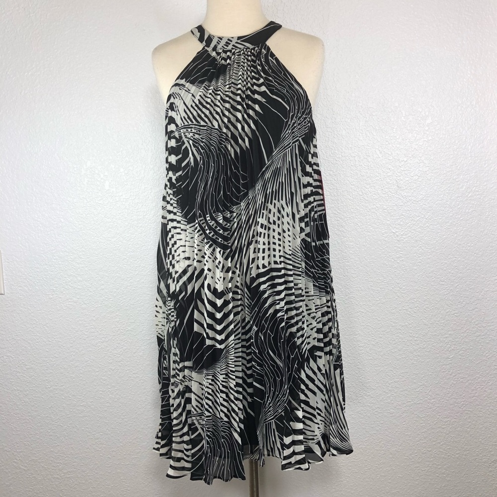 Betsey Johnson Pleated Sleeveless Halter Dress